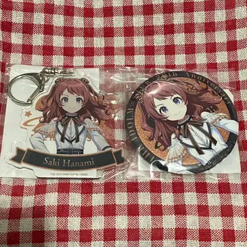 하나우미 사키 아이돌 마스터 20주년 캔뱃지 아크릴 키링