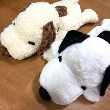 피넛 스누피 누워있는 특대형 봉제 인형 브라운