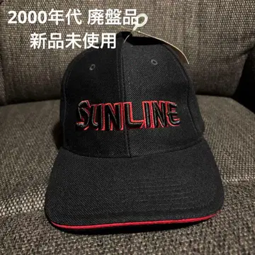 레어품 SUNLINE 블랙 x 빨간색 캡