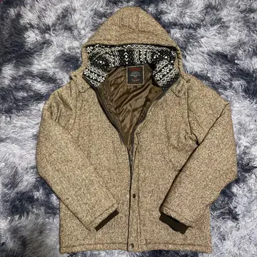 [ 00s ] FREESUAL 네이티브 무늬 절개 트위드 패딩 자켓 L