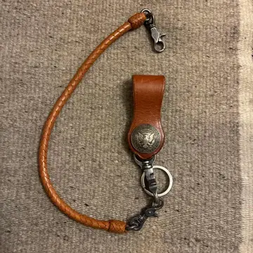 FUNNY 가죽 뜨개질 지갑 체인