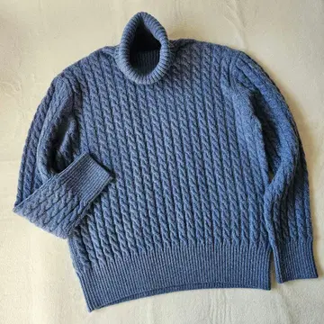 다마 컬렉션 예쁜 색 캐시미어 100 케이블 니트 M 터틀 겨울