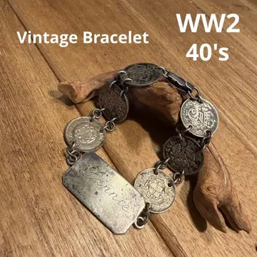 유로 빈티지 40's ID 팔찌 스위트하트 코인 은화