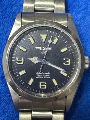 ELGIN 자동 와인딩 시계 1985년 제조 200m 방수
