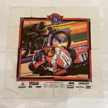 레어 90s SUPERBIKE TOUR 대형 반다나 바이크