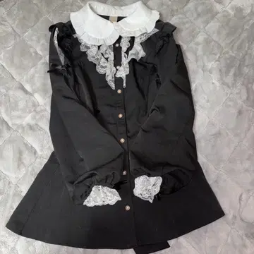 Secret Honey 소매 슬릿 레이스 프릴 셋업