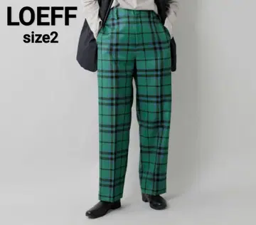 LOEFF 로에프 울 타탄 체크 테이퍼드 트라우저 팬츠