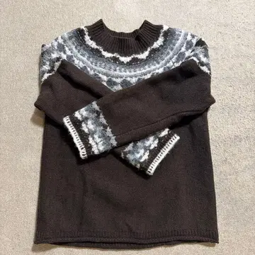 갸루리비 노르딕 무늬 울 스웨터