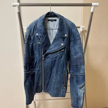 Black by VANQUISH 다크 블루 라이더 자켓 남성용