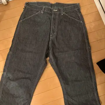 MACKDADDY 스트라이프 데님 팬츠 그레이