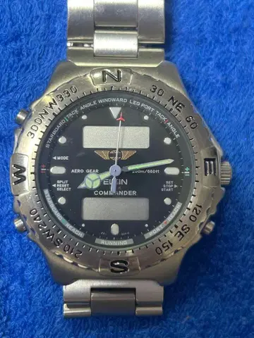 ELGIN 커맨더 스테인리스 스틸 200m 방수