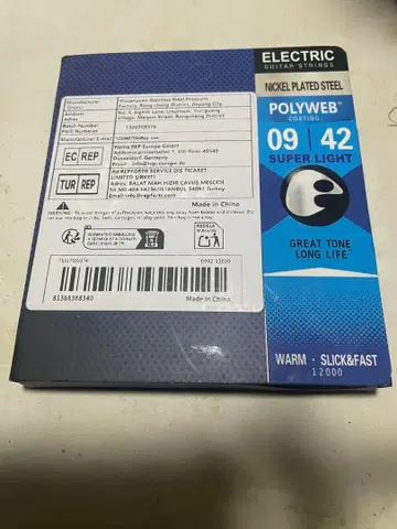 일렉 기타 줄 09-42 폴리우레브 3세트