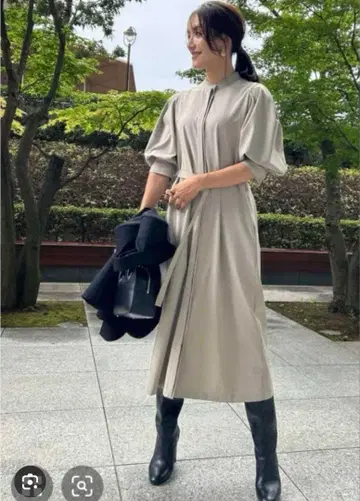 드레 스테리아 x 카메 쿄코 파워 숄더 원피스