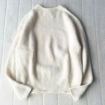 그린 라벨 알파카 혼방 해밀턴 울 오버 사이즈 리브 니트