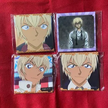 명탐정 코난 메모리얼 캔뱃지 아무로 토오루 후루야 레이 버본