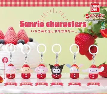 산리오 캐릭터즈 딸기 메지루시 액세서리 전 6종 컴플리트