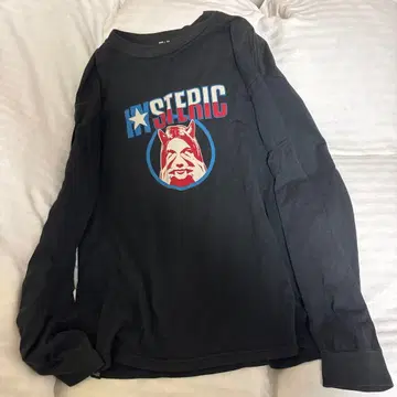 HYSTERIC GLAMOUR 블랙 긴팔 티셔츠 M