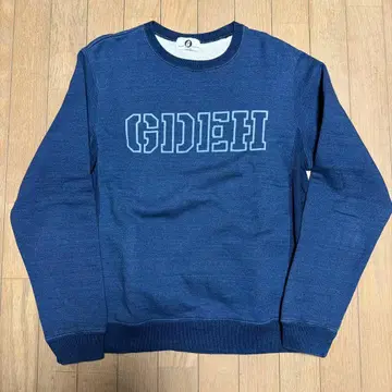 GOODENOUGH 인디고 맨투맨 GDEH 로고 M 후지와라 히로시