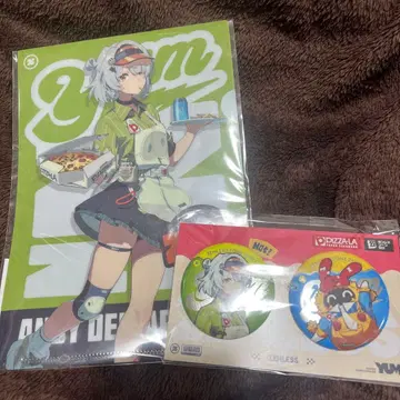 젠레스 존 제로 엠비 클리어 파일 캔뱃지 세트 피자라 콜라보