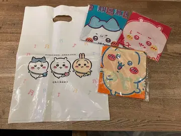 치이카와 반다나 3장 세트 + 쇼핑백