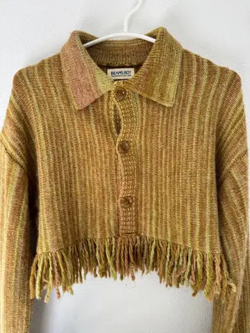 BEAMS BOY 프린지 가디건