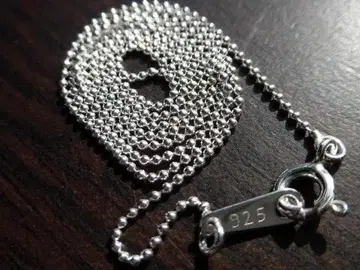 새상품 실버 925 볼 체인 목걸이 1.0mm 40cm 각인 있음