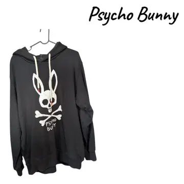사이코 버니 스컬 토끼 후드티 블랙 M 사이즈