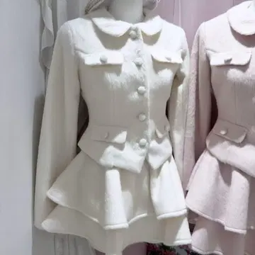 [새상품] BUBBLES Melton setup 멜톤 셋업 화이트 M