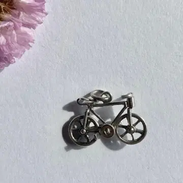 빈티지 실버 참 자전거 차량과 핸들이 움직이는 무브 타입