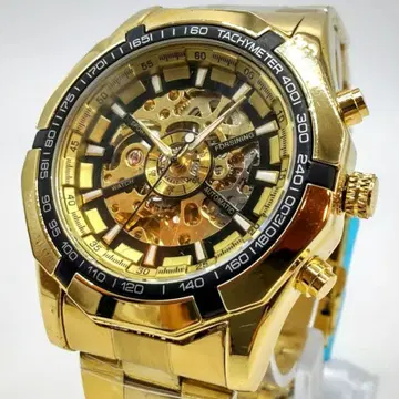 FORSINING 자동 기계식 손목시계 남성용 손목시계 오토매틱 스켈레톤