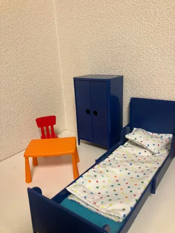 IKEA 미니어처 가구 세트 침대 테이블 의자