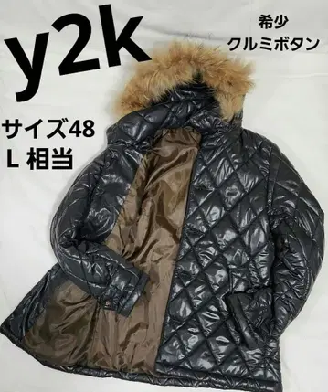 y2k 헤이세이 시크 스타일 갸루 짧은 기장 퍼 퀼팅