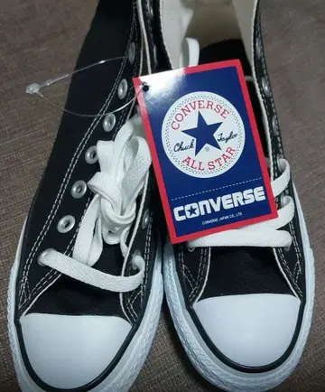 미사용 새상품 CONVERSE 컨버스 캔버스 하이컷 블랙 23