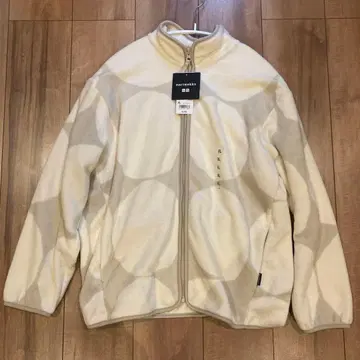 유니클로 마리메꼬 풀 집업 플리스 자켓 XL 라이트 그레이