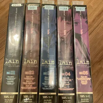 serial experiments lain 전 5권 세트 VHS