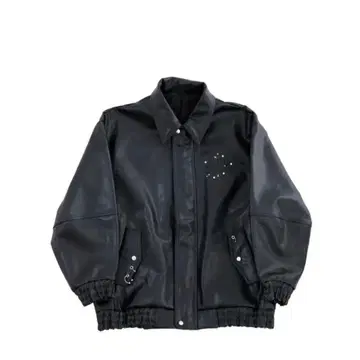 AnnMiru 스터드 가죽 자켓