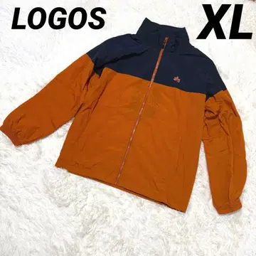 미사용 로고스 윈드브레이커 나일론 자켓 LL 오렌지 네이비