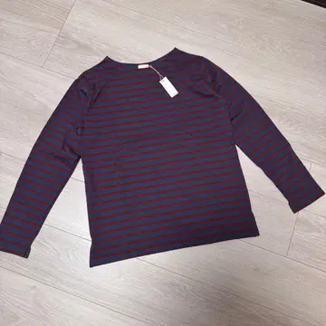 Gauze 보더 긴팔 T셔츠