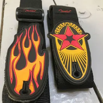 Fender 기타 스트랩 불꽃과 별 디자인