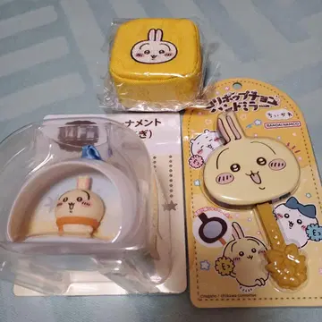 치이카와 토끼 롤리팝 초코 핸드미러 오너먼트 별 모양 카라비너 파우치