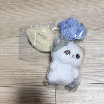 지민 삼색 고양이 삼색 고양이 봉제 인형 키링