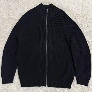 BATONER 니트 시그니처 스웨터 지퍼 드라이버 니트