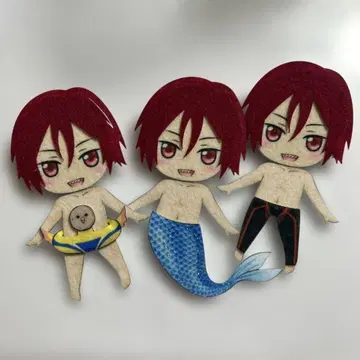 Free! 마츠오카 린 펠트 배지 3종 세트