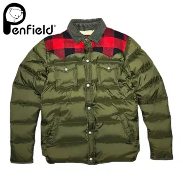 PENFIELD 카키 레드 체크 퍼퍼 자켓