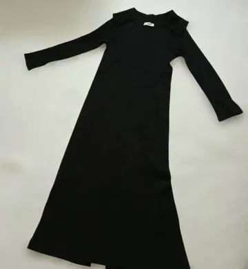 AER 블랙 롱 원피스 코튼 100% 긴팔 Free size