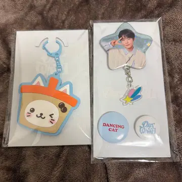 NCT WISH 유우시 버블냥 거울 키링 캔뱃지 세트