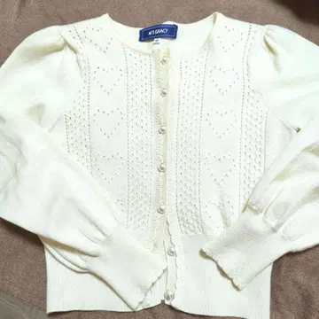 M'S GRACY 아이보리 펄 버튼 가디건 40