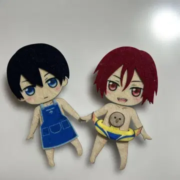 free! 마츠오카 린 나나세 하루카 2개 세트 펠트 배지