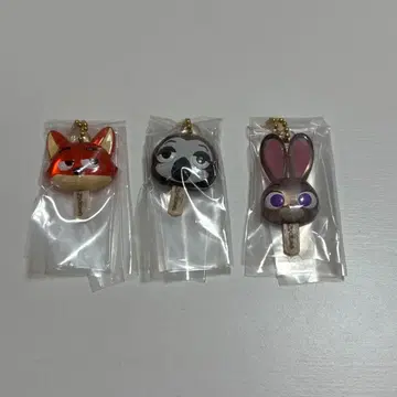 주토피아 아이스캔디 참 닉 주디 가챠 키링