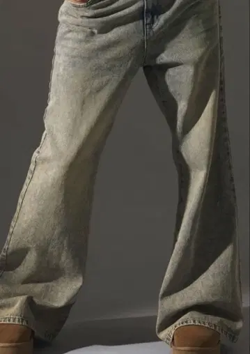 한정판 전개 MR HEARTS 미스터 하츠 플레어 데님 색빠짐